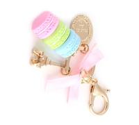 Cocoarm Lindo Llavero de Aleación Macaron, Colgante de Resina Colorido con Torre para Bolsos, para Mujeres (Blue)