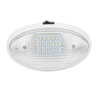 Cocoarm Luz de Techo de 12 V, Luz LED ABS para RV 24 SMD 3528 400 LM Blanco Frío 6000 a 6500 K con Interruptor, Iluminación Interior para RV para Coche, Barco, Yate, Remolque, Caravana