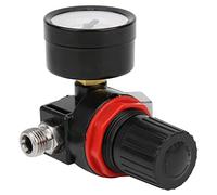 Cocoarm Manómetro Regulador de Presión, Aleación de Aluminio G1 4 Manómetro de Presión de Aire de 0 a 150 Psi, Válvula de Control Giratoria Diseño Compacto Fácil Lectura para Usuarios de Pistolas