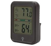 Cocoarm Medidor de Temperatura y Humedad Termohigrómetro ABS Pantalla Grande 4 a 158 Grados Fahrenheit 10 a 99 por Ciento RH para Control de Temperatura en la Oficina en el Hogar (BLACK)