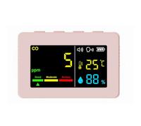 Cocoarm Medidor Portátil de Calidad del Aire, Detector de Monóxido de Carbono 3 en 1 con Sensor Electroquímico, Pantalla a Color, Alarma de Voz, Probador de Humedad de Temperatura de 32 a 210,2 F