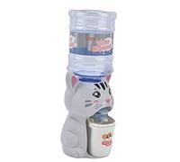 Cocoarm Mini Dispensador de Agua Fuente de Plástico para Beber con Sonido y Luz Presione para Liberar Agua Forma de Animal para Niños Pequeños Juego de Roles Cocina Casa de Muñecas (Gato lindo grande)