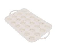 Cocoarm Mini Molde para Muffins de Silicona Antiadherente con Marco Reforzado de Metal para Hornear Deliciosos Cupcakes en Casa, 24 Tazas de Silicona de Grado Alimenticio, Tamaño 15.55 X 9.25