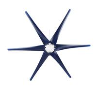 Cocoarm Mini Turbinas Eólicas Generador de Viento Aleación y Plástico 300W 6 Palas 12V 24V 48V Bajo Nivel de Ruido con Controlador para Uso en el Hogar, Granja, Barco Fuera de la Red (48V)