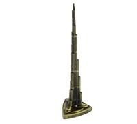 Cocoarm Modelo Burj Khalifa, Torre de Aleación de Bronce de 18cm, Recuerdo Exquisito, Adorno Emblemático de Dubái para Decoración del Hogar, Coleccionables de Viaje