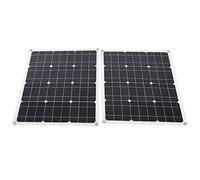 Cocoarm Módulo Fotovoltaico de Panel Solar Monocristalino de 80 W, Salida de 18 V con Puerto USB, Peso Ligero de Alta Conversión, 54 X 42 Cm, para RV, Camping, Viajes, Uso Al Aire Libre