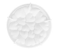 Cocoarm Molde de Silicona para Pasteles, Molde para Mousse de Corazón de Amor Empalmado de 8,1 X 1,9 Pulgadas, Liberación Antiadherente, Fácil Limpieza, Resistente Al Calor de 40 a 446F para Hornear