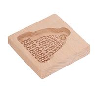 Cocoarm Molde para Galletas de Madera Tallada, Molde para Sellos de Prensa de Pan de Jengibre de Madera de Haya, Liberación Suave, Patrón Grabado, Fácil Limpieza, para Galletas, Pan, Chocolate y (#1)