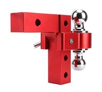 Cocoarm Montaje de Enganche de Remolque Montaje de Bola de Enganche Ajustable de Aluminio Caída de 6 Pulgadas con Bolas Dobles para Receptores de 2 Pulgadas Remolque de Botes Campistas y Remolques