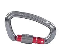 Cocoarm Mosquetón, Aleación de Aluminio de Alta Resistencia con Diseño de Bloqueo Automático, con una Resistencia a la Tracción de 25KN en el Eje Principal y 8KN en el Eje Horizontal, (Grey)