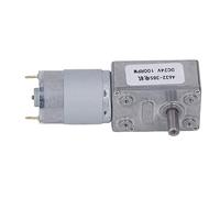 Cocoarm Motor de Engranaje Helicoidal Aleación de Aluminio Latón Motor de Engranaje Helicoidal CC 24 V 100 RPM Eje de Salida Corto Autoblocante Reversible para Abridor de Puerta de Ventana Cabrestante