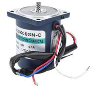Cocoarm Motor de Engranajes de CA Motor Reductor de Engranajes de Acero Inoxidable 220 V 6 W 0,1 A con Controlador de Velocidad y Caja de Reducción 1250 1400 Rpm para Equipos Transportadores (150)