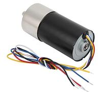 Cocoarm Motor sin Escobillas Engranaje de Cobre DC12V Motor de Reducción de Velocidad 200 RPM CW CCW Control PWM Bajo Ruido Alto par para Máquinas Herramientas CNC Instrumentos de Medición (100