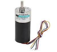 Cocoarm Motor sin Escobillas Engranaje de Cobre DC12V Motor de Reducción de Velocidad 200 RPM CW CCW Control PWM Bajo Ruido Alto par para Máquinas Herramientas CNC Instrumentos de Medición (200