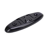 Cocoarm Muelle de Amarre Plegable de 5 Pulgadas, Cornamusa de Acero Inoxidable 316 con Placa de Fijación Negra para Yates, Lanchas Motoras, Barcos de Pesca