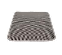 Cocoarm Mujer de Lanzamiento de Doble Capa de Cat Litterpad Impermeable para la Patria para el Dueño del Gato (Gray)