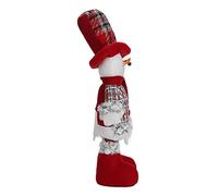 Cocoarm Muñeco de Nieve Navideño de Juguete, Adorno Navideño Retráctil de Franela, Muñeco de Nieve Telescópico de 4,7 Pulgadas para Estante de Mesa, Mesita de Noche, Escaparate, Decoración del Hogar