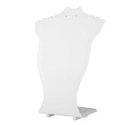 Cocoarm Organizador de Joyería de Soporte de Exhibición de Joyas - Pantalla de Reloj de Anillo de Pulsos de Arete del Collar para Tiendas de Joyas Ferias Comerciales con Plástico de 12x10 Cm (WHITE)