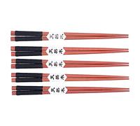 Cocoarm Palillos de Madera Palillos de Sushi de Sándalo Rojo 5 Pares de 9,3 Pulgadas Atados a Mano Mangos Antideslizantes Vajilla Reutilizable Pulida a Mano para el Hogar Restaurante Hotel (Sándalo