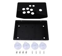 Cocoarm Panel Acrílico para , Kit DIY de Caja de Acrílico Negro y ABS de 30 X 20 Cm, 5 Mm de Grosor, 8 Orificios para Botones, Montaje Fácil para PC, , , Ordenador de Sobremesa,
