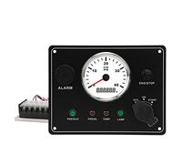 Cocoarm Panel de Instrumentos para Barcos Panel de Tacómetro Marino de Acero Inoxidable 316L de 0 a 4000 RPM Pantalla Retroiluminada IP67 con Funciones de Alarma para Yates, Vehículos Recreativos,