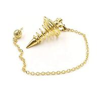 Cocoarm Péndulo Espiritual de Metal, Colgante Radiestésico para la Adivinación, la Sanación y el Equilibrio Energético para Prácticas Espirituales (GOLD)
