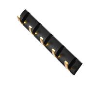 Cocoarm Percheros Plegables de Pared Space Perchero de Pared de Aluminio con 5 Ganchos Plegables Diseño Invisible Engrosado de 40 Cm para Entrada, Pasillo, Puerta, Probador Trasero (Color negro