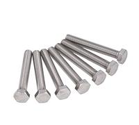 Cocoarm Perno Hexagonal A2 70 Perno de Cabeza Hexagonal de Acero Inoxidable M10x1.5 DIN 933 Totalmente Roscado 20 Piezas de Rosca Gruesa para Ingeniería de Construcción Garaje y Bricolaje en el