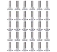 Cocoarm Pernos de Carro, A2 70 Pernos de Carro de Cuello Cuadrados de Acero Inoxidable M10 DIN 603 30 Piezas Cabeza Redonda Abovedada Resistente a la Corrosión para Maquinaria Industrial Reparadores