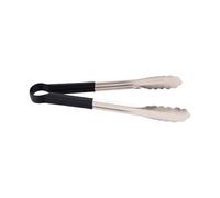 Cocoarm Pinzas de Cocina, Diseño Premium de Acero Inoxidable con Bordes Festoneados Resistentes Al Calor hasta 180°C y Aptas para Lavavajillas, para Cocinar, Asar a la Parrilla y servir. (corto)