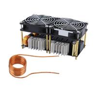 Cocoarm Placa de Calentamiento por Inducción ZVS Módulo de Potencia DC 12 48V PCB y Bobina de Cobre 1800W 40A Calentamiento Rápido Enfriamiento de Ventilador Dual para Tratamiento Térmico de