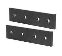 Cocoarm Placa de Conexión de 4 Orificios Soportes Rectos Planos de Aleación de Aluminio 2 Piezas Soporte de Conexión de 4 Orificios para Fijación Mecánica Marco de Muebles Estante Mesa Cama Silla