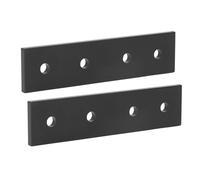 Cocoarm Placa de Conexión de 4 Orificios Soportes Rectos Planos de Aleación de Aluminio 2 Piezas Soporte de Conexión de 4 Orificios para Fijación Mecánica Marco de Muebles Estante Mesa Cama Silla