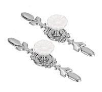 Cocoarm Pomos para Cajones Pomos de Cerámica para Gabinete con Placa de Aleación de Zinc, 2 Juegos, Placa Posterior Separada Blanca, Fácil Instalación para Cocina, Baño, Oficina, Armario, Puerta, (#3)