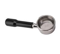 Cocoarm Portafiltros de café sin fondo de acero inoxidable para cafetera, portafiltros de 58 mm sin base, accesorios para cafetera de 2 orejas con mango cómodo 9,1 x 2,3 pulgadas