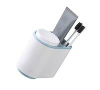 Cocoarm Portavasos para Hacer Gárgaras, Estante para Vasos de Cepillo de Dientes de PP ABS, Suspensión Magnética con Orificio de Drenaje, Almacenamiento Oculto de Doble Taza para Uso en la Pared del