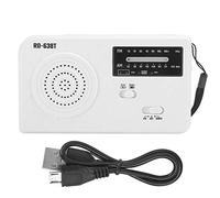 Cocoarm Radio de Emergencia Solar con Manivela Dinamo, Am/FM, Banda Meteorológica NOAA, Luz LED, Carga para Móvil, para Supervivencia y Camping Al Aire Libre (White)