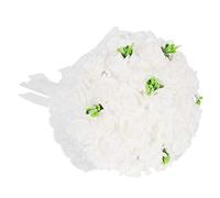 Cocoarm Ramo de Boda con Flores de Espuma y Cinta con Borde de Encaje Novia de Boda Sosteniendo Flores Ramo de PE de 21 X 25 Cm para Fotografía de Fiesta de Ceremonia de de Dama de (PE+trenza)