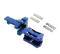 Cocoarm Recortadora de Bandas, Recortadora Manual de Bandas de Borde de PVC con Cuchillas de Acero con Alto Contenido de Carbono, 6 Cuchillas de Repuesto, Molduras Limpias para Muebles, Gabinetes y