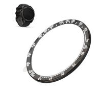 Cocoarm Reemplazo del Bisel de Reloj de Acero Inoxidable, Anillo de 51 Mm, Cubierta de Bisel a Prueba de Arañazos con Cinta Adhesiva, Marco Metálico Ligero para Fenix 8 de 51 Mm, Uso (blanco negro)