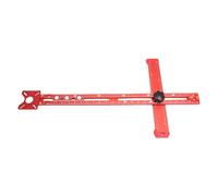 Cocoarm Regla de Posicionamiento de Perforación, Escuadra en T Ajustable de Aleación de Aluminio con 3 Bloques Deslizantes para Proyectos de Enrutador y Perforación de Orificios de Precisión