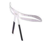 Cocoarm Regla para Cejas, Regla de Equilibrio para Medir Cejas de Acero Inoxidable con Diseño Clásico, Perfecta para Dar Forma y Medir para Todo Tipo de Rostro (Onduladas)