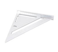 Cocoarm Regla Triangular de Carpintería, Escuadra de Viga de Aleación de Aluminio con Escalas Imperiales y Métricas, Herramienta de Diseño de Transportador para Marcado de ángulos de Cortes (Plata