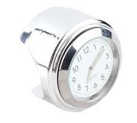 Cocoarm Reloj de Motocicleta, Reloj de Manillar Impermeable de Aluminio con Esfera Luminosa para Conductores de Manillar de 7/8 a 1 Pulgada (White)