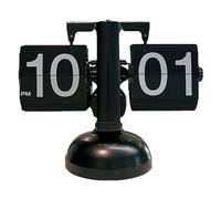 Cocoarm Reloj Digital Plegable de Mesa, Mecánico, Silencioso, Color Negro, Estilo Retro