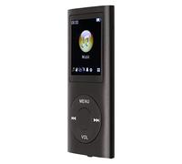 Cocoarm Reproductor MP3, 32GB Reproductor de Música Portátil Sonido sin Pérdidas, Altavoz, Radio FM, Compatible con Listas de Reproducción, hasta 64GB, para Deportes y (Black)