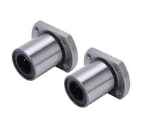 Cocoarm Rodamiento de Bolas Lineal con Brida Ovalada Acero LMH16UU Rodamiento de Bolas de Movimiento Lineal de 16 Mm de Diámetro Interior 2 Piezas para Ejes de Movimiento CNC Impresoras Máquinas