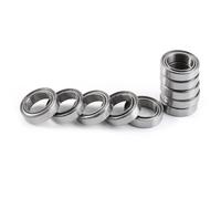 Cocoarm Rodamiento de Bolas Profundo 10 Piezas 6700ZZ Rodamiento de Bolas de Sección Delgada 10x15x4 Mm Acero para de con Doble Sellado para Aplicaciones que Ahorran Espacio en Robótica y