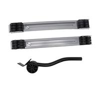 Cocoarm Rodillo Extensible para Electrodomésticos de Alta Resistencia, Hierro, Doble, 24 Ruedas, Deslizador para Electrodomésticos, 300 Kg, Base Ajustable de 45 a 70 Cm con Palanca para Refrigerador,