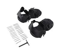 Cocoarm Sandalias con Pinchos para Jardín Zapatos Aireadores de Césped de PU Aireadores de Césped Manuales de 12 Pulgadas con Hebilla a Presión Parte Antideslizante para Aflojar el Suelo del Patio